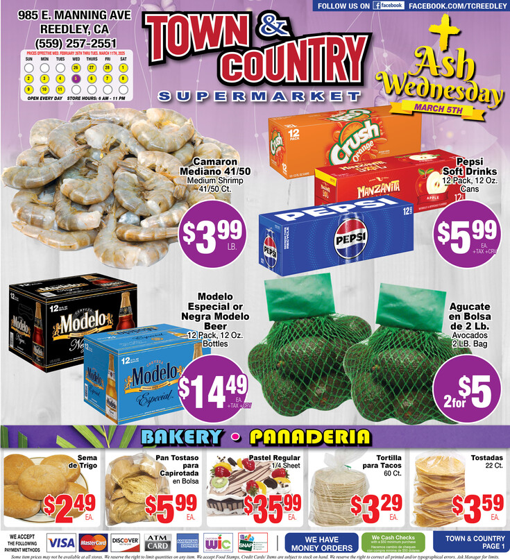 Print weekly specials town country supermarket weekly specials